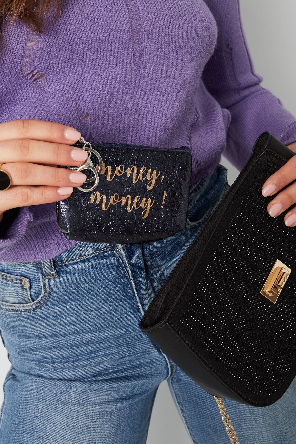 Portemonneetje Money Black