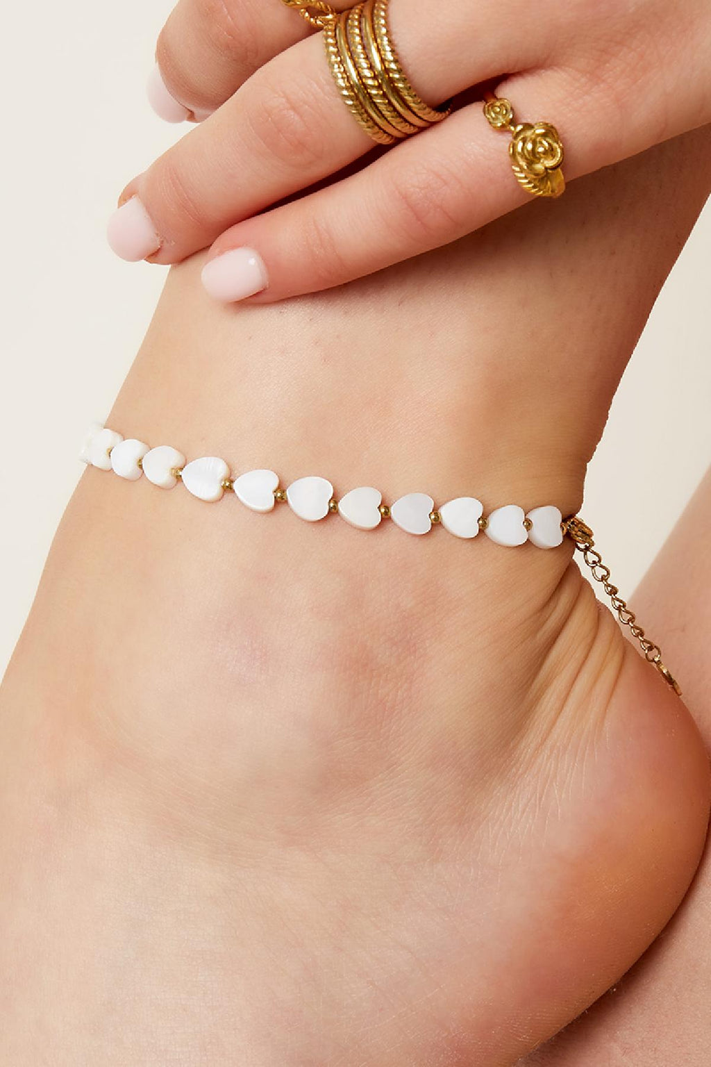Enkelbandje White Love