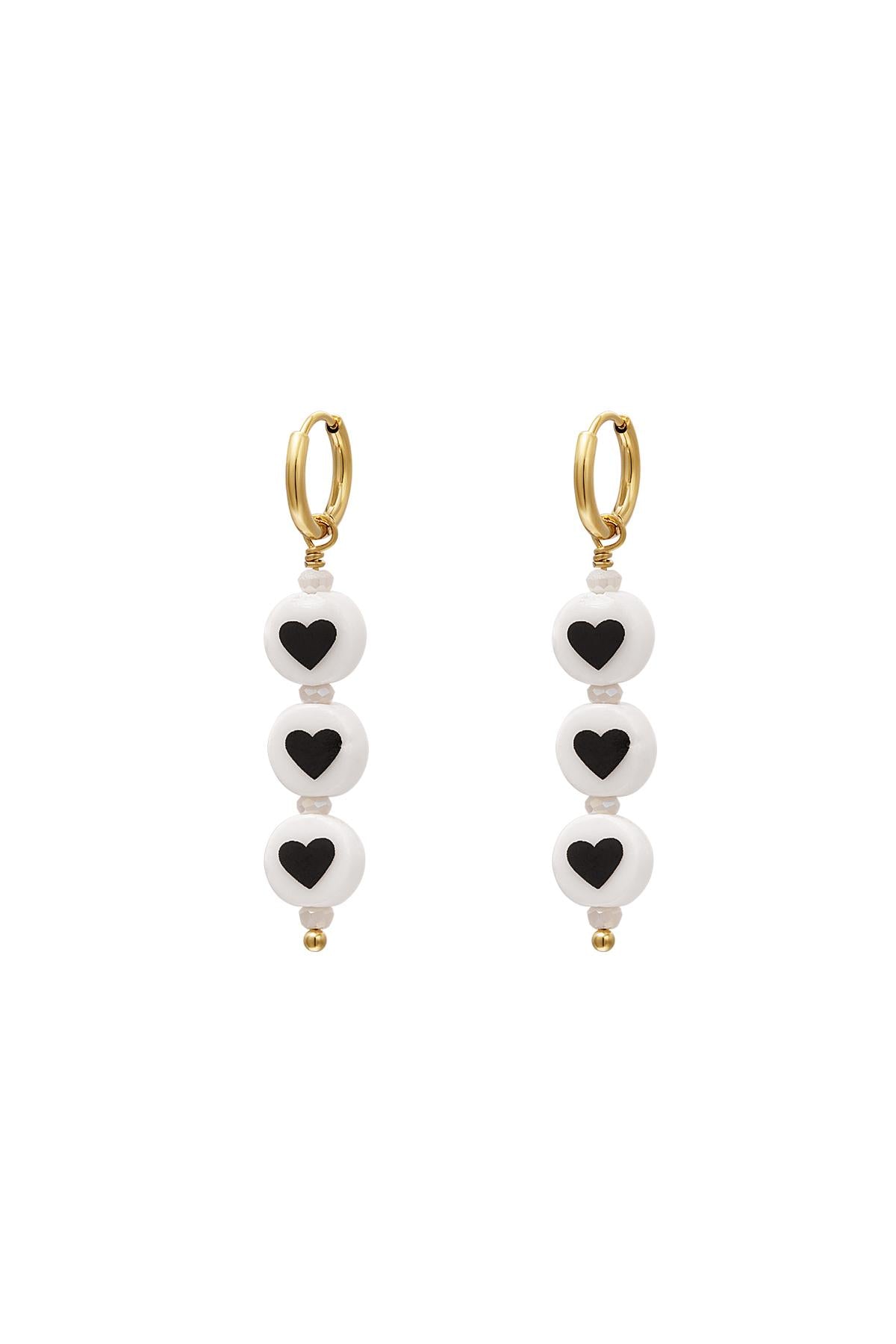 Oorbellen Triple Hearts