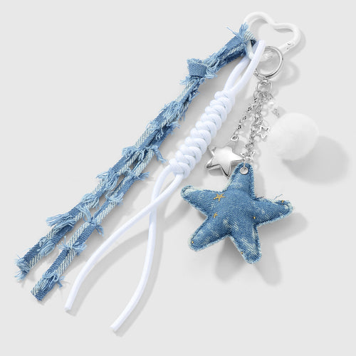 Bag Charm Denim White