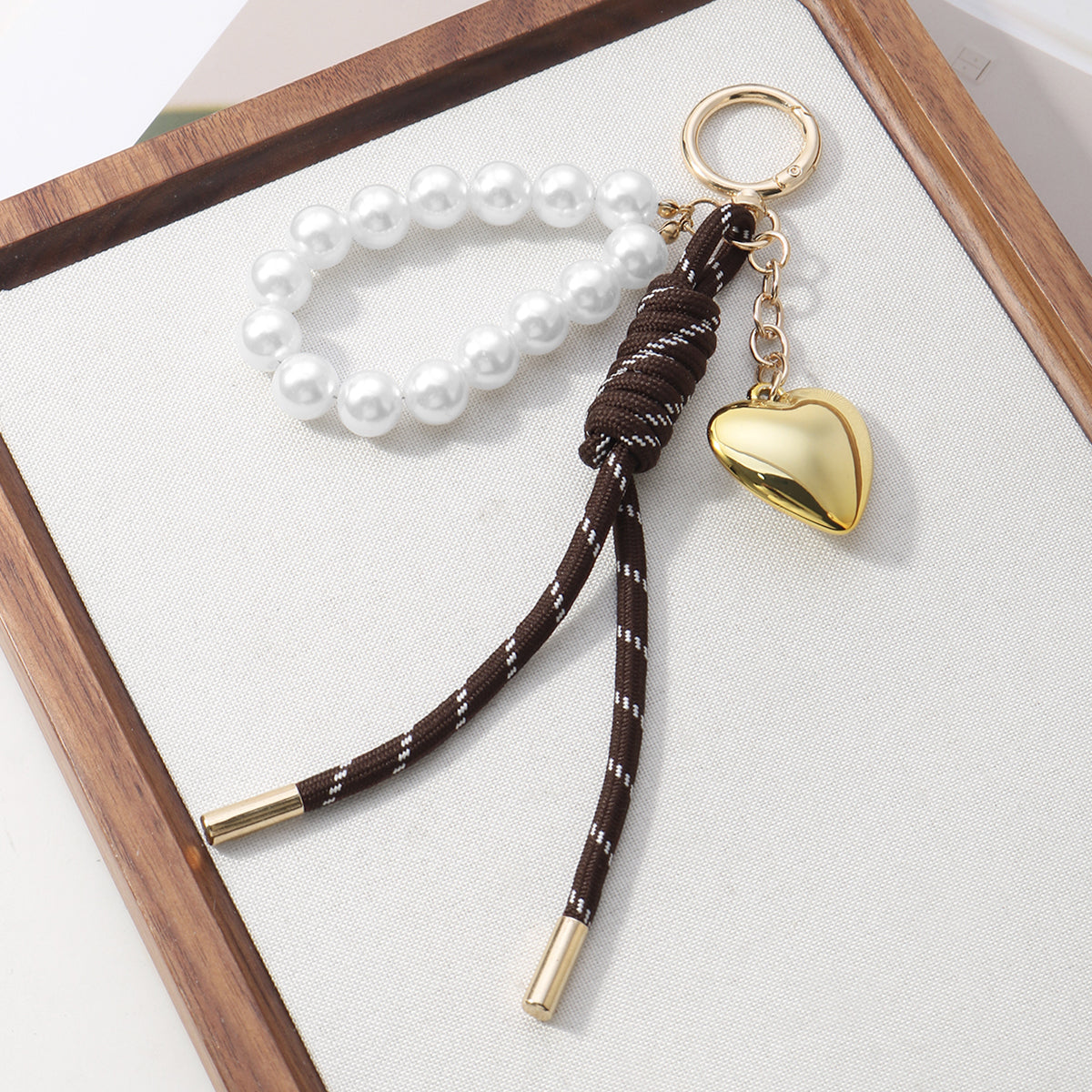 Bag Charm Brown Pearl