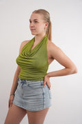 Halter top groen - Tine