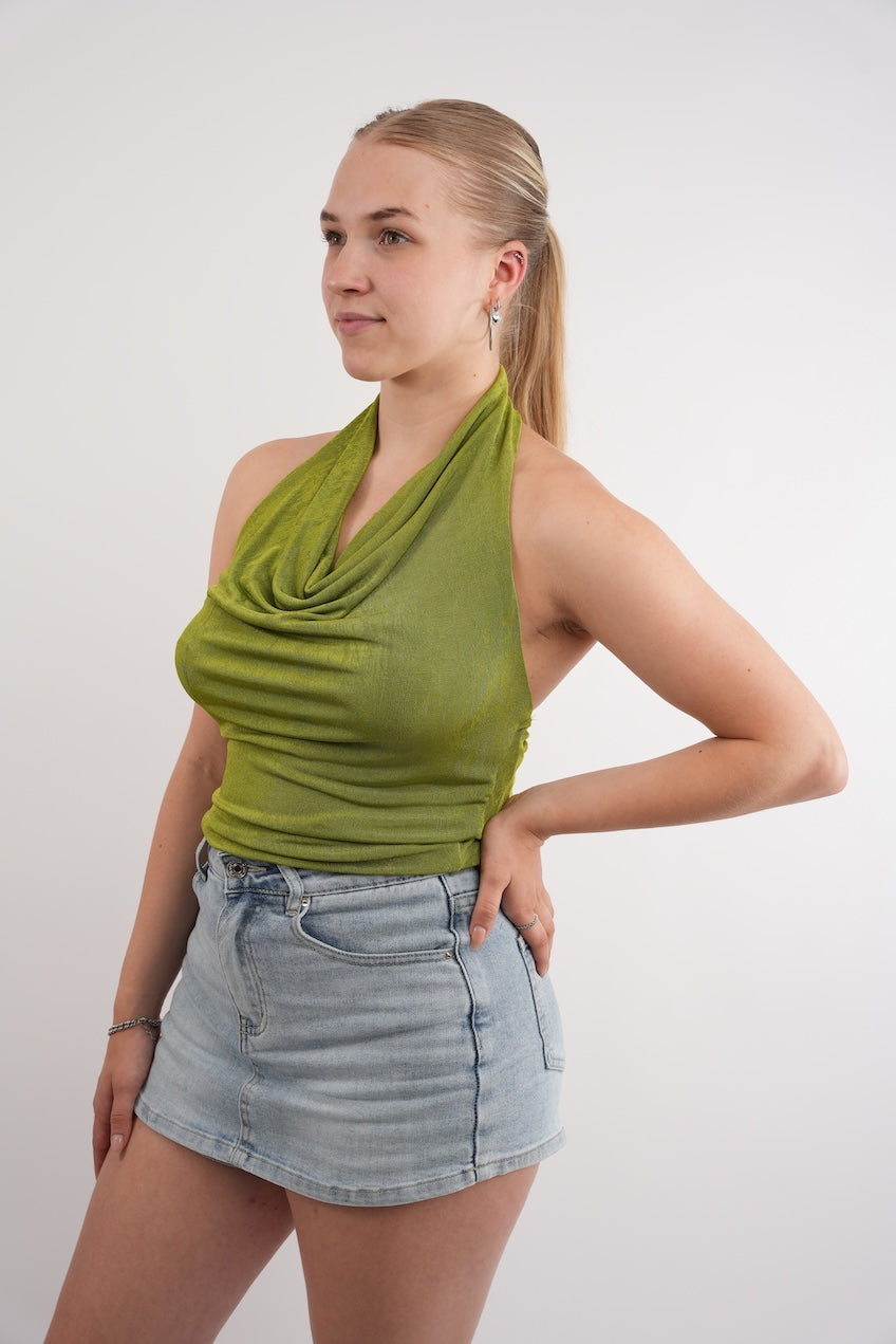 Halter top groen - Tine