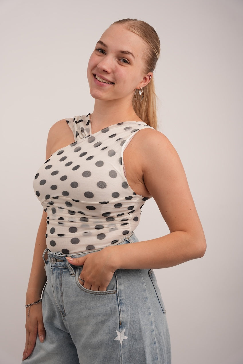 Body Polka Dots White