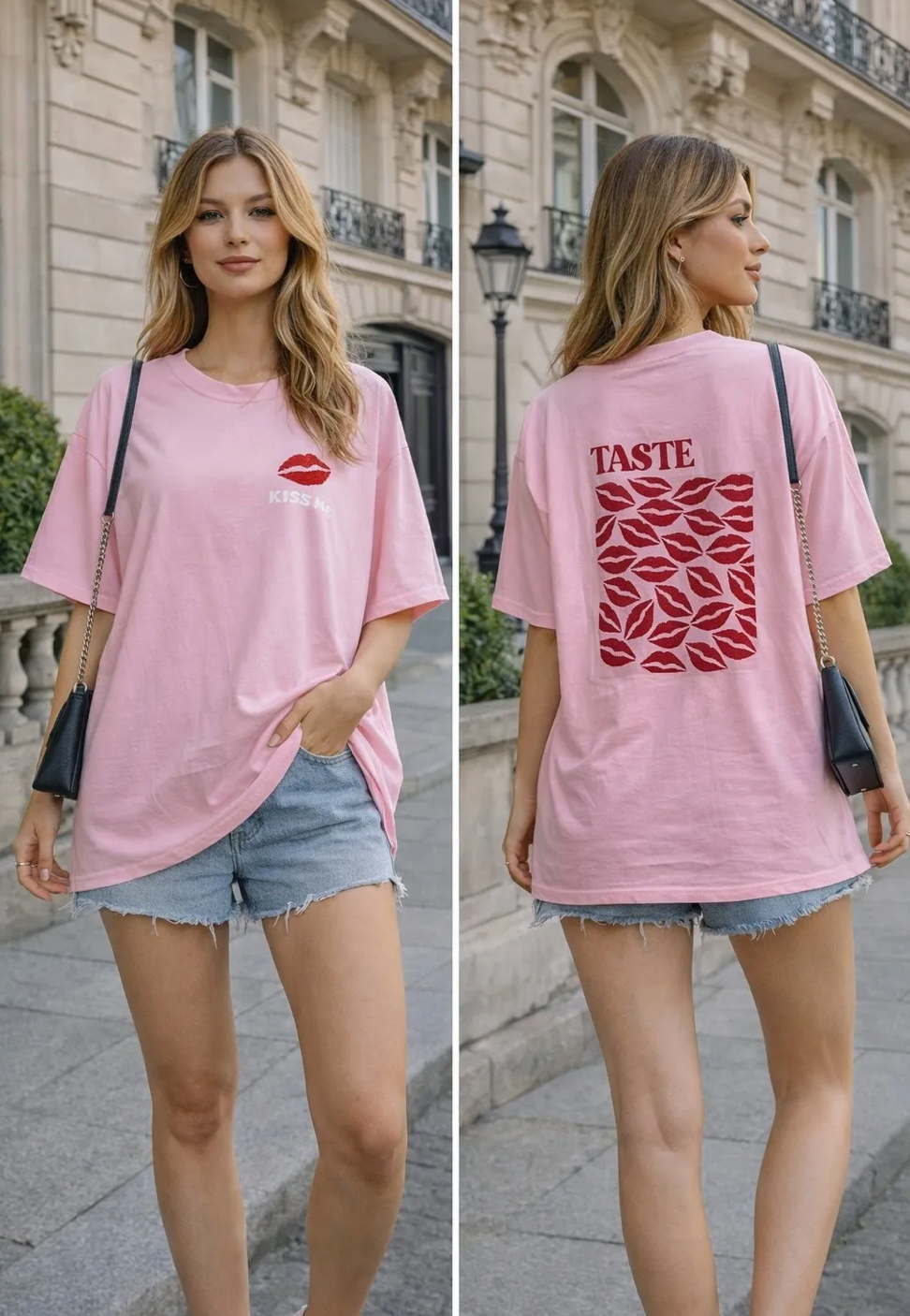 T-shirt Taste The Moment Pink