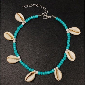 Enkelbandje Shells Blue