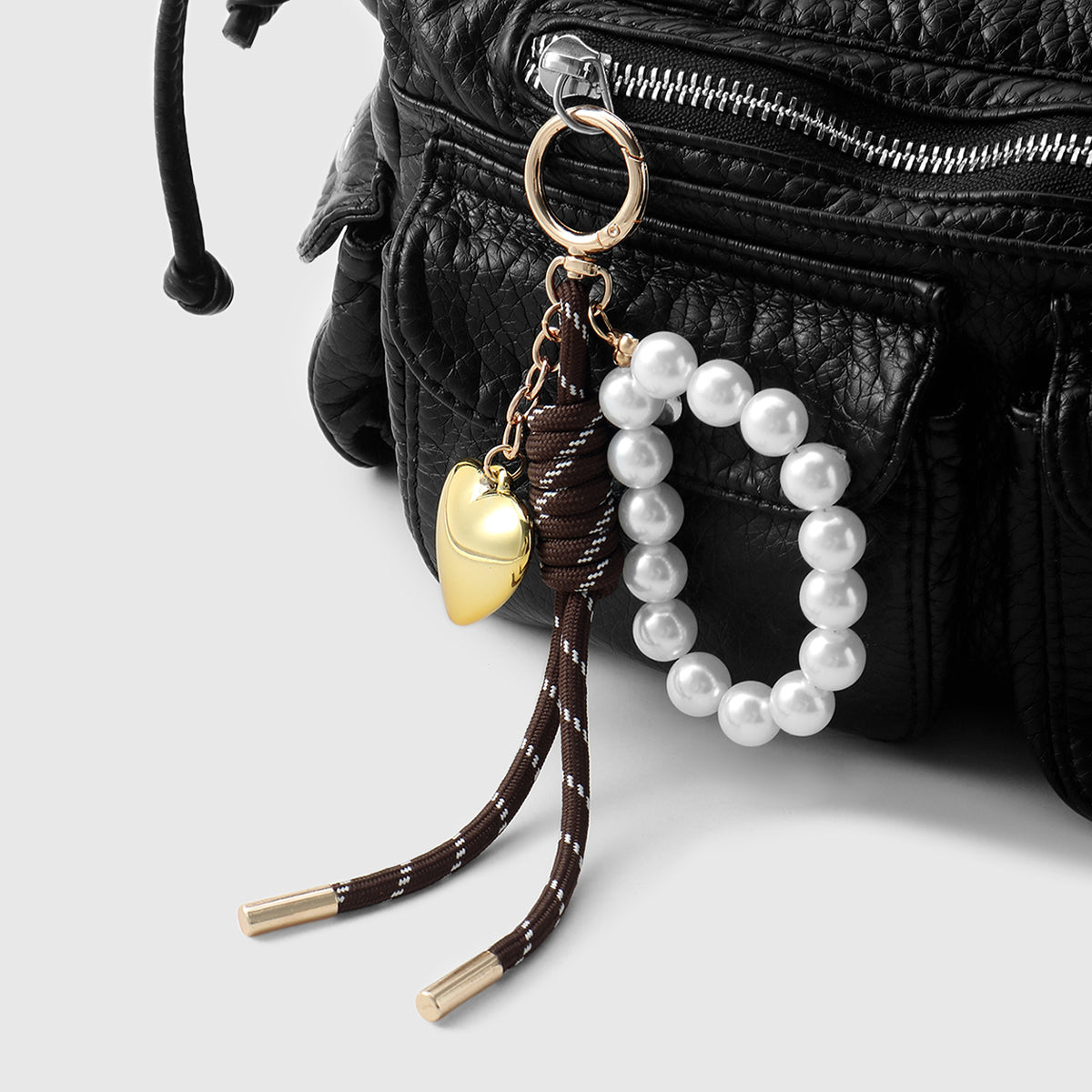 Bag Charm Brown Pearl
