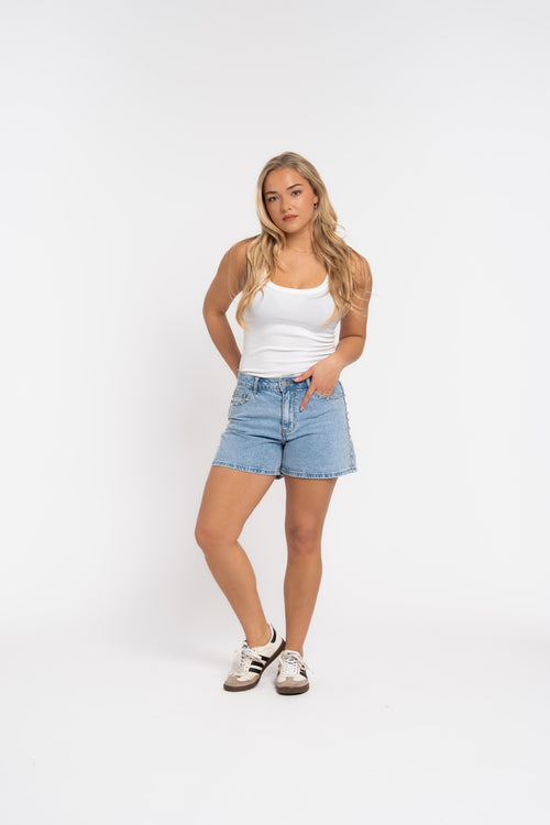 Denim Studs Short